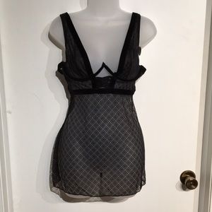 Frederick’s of Hollywood sheer black lingerie NWOT